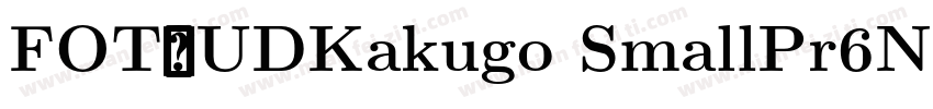 FOT-UDKakugo SmallPr6N字体转换